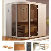 Weka Design-Sauna SARA 1 inkl. 7,5 kW BioS-Ofenset x B x T x H x 244 x 244 x 199