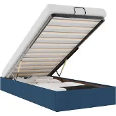 vidaXL Ottoman-Bett ohne Matratze Blau 90x200 cm Stoff