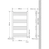LuxeBath Elektro-Badheizkörper Sahara 600x800 Weiß | gebogen, 600W, Thermostat