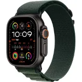 Apple Watch Ultra 2 (2024) | GPS + Cellular | schwarz | Alpine Loop dunkelgrün Medium