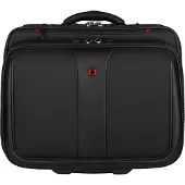Wenger Rolltasche Patriot, 25 l, für Laptops bis 15,6", Laptopfach, Organizer, Trolleybefestigung, L 310 x B 430 x H 410 mm, Polyester, schwarz