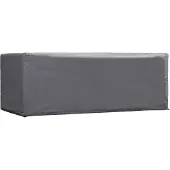 Perel Outdoor-Abdeckung für Tische bis 180 cm, grau, rechteckig, 185 cm x 105 cm x 75 cm