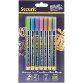 Securit BL-SMA100-V7-MT, Blau, Gold, Grün, Pink, Violett, Silber, 7 Stück(e)