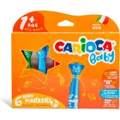 Carioca Baby Filzstifte - 6 st. - Mehrfarbig - - One Size - Filzstifte