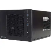Silverstone SG05-LITE, Cube, PC, Schwarz, DTX, mini-ITX, Kunststoff, Stahl, Gaming