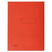 Exacompta 445003E 50x Aktenmappe mit Beschriftungsfeld und 2 Klappen aus Recyclingkarton 290g Forever, 24x32cm - Rot