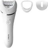 Philips 8000 series Epilator Series 8000 BRE700/00 Epilierer, nass und trocken, Silber, Weiß, 32 Pinzette, 70400 RPM, Akku, 15 V, Integrierte Batterie