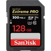 SanDisk Extreme PRO SDXC-UHS-II-Speicherkarte, V90 - 128 GB, 300 MB/s, 260 MB/s