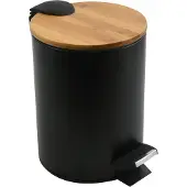 Article Sans Marque SPIRELLA Adonis 3-Liter-Badezimmerabfalleimer, schwarzes Holz