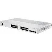 Cisco CBS350-24T-4G managed Layer3 Switch: - 24x10/100/1000 Base-T (RJ45) + 4xGE SFP Uplink Ports, - Switching Capacity:56Gbps, incl. rack-&wallmount Kit, - kein stacking, kein PoE,