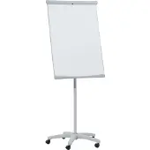 Franken Flipchart U-Act!Line mobil, 700x1000 mm, mit 5 Rollen, magnetisch, recycelt, hellgrau