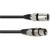 Omnitronic 3022052N XLR Forbindelsesledning [1x XLR-stik 3-polet - 1x XLR-bøsning 3-polet] 7.50 m Sort