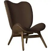 UMAGE - A Conversation Piece Tall Sessel, Eiche dunkel / Teddy braun