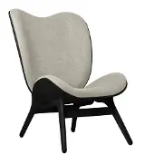 UMAGE - A Conversation Piece Tall Sessel, white sands, Eiche schwarz