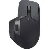 Rapoo MT760M, rechts, Optisch, RF Wireless + Bluetooth, 4000 DPI, Schwarz, Grau