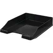 HAN Ablagekorb Klassik, für Format A4/C4, mit Beschriftungsfeld, stapelbar, B 255 x T 348 x H 65 mm, Kunststoff, schwarz, 10 Stück