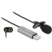 DeLOCK Krawatten Lavalier Mikro omnidirek. 24Bit/192kHz Clip