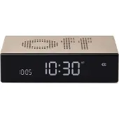 Lexon LR152D Digitalwecker Flip Premium Wecker Goldfarben