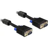 DeLOCK 1m VGA Cable, 1 m, VGA (D-Sub), VGA (D-Sub), Schwarz, Männlich/Männlich