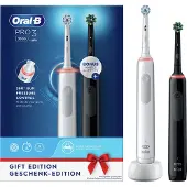 Oral-B - Elektrische Zahnbürste 'Pro 3 + 2. Handstück' in Schwarz und Weiß 1 St
