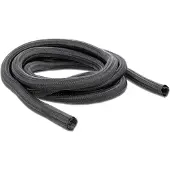 DeLOCK Geflechtschlauch selbstschließend 10 m x 13 mm schwarz, Geflochtener Schlauch, Polyester, Schwarz, 1 Stück(e)