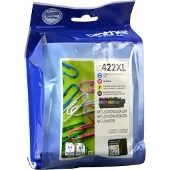 Brother LC422XLVAL, Schwarz, Cyan, Magenta, Gelb, 4 Stück(e), 3000 Seiten, 1500 Seiten, Multipack