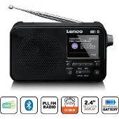 Lenco PDR-036BK - DAB+/FM-Radio mit Bluetooth - Schwarz