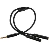 Cordial CFY 0.3 VKK, 2 x 6.35mm, Weiblich, 6.35mm, Männlich, 0,3 m, Schwarz