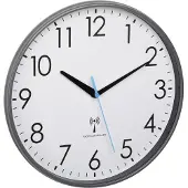 TFA-Dostmann 60.3549.10 Funk Wanduhr 300 mm x 65 mm Grau (60.3549.10)
