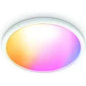 WiZ Connected SuperSlim Deckenleuchte RGB 42 cm White - , SuperSlim, dimmbar, Weiß, für Wohnzimmer, Kunststoff, Modern