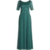 Vera Mont Abendkleid mit Spitze in Dark Emerald | Gr.: 46