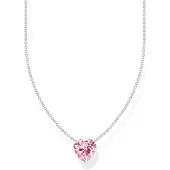 Thomas Sabo KE2211-051-9-L45V Damen-Kette mit rosa Herz-Anhänger Silber