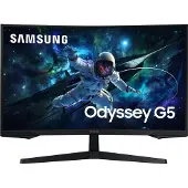 Samsung Gaming Monitor Odyssey G55C (32“), 81,3 cm (32"), 2560 x 1440 Pixel, Wide Quad HD, LED, 1 ms, Schwarz
