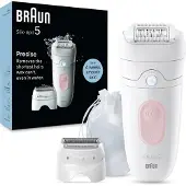 Braun Silk-épil 5 5-030, Pink, Weiß, 28 Pinzette, MicroGrip, 0,5 mm, Akku, Integrierte Batterie