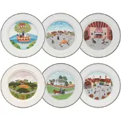 Villeroy & Boch Speiseteller "Speiseteller Kollektion Design Naif ø 27 cm 6er Set bunt"