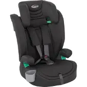 Graco Eldura R129 Kindersitz, Autositz vorwärtsgerichtet ab 15 Monaten bis ca. 12 Jahre (76-150 cm), 5-Punkt-Gurtsystem, Installation mit Fahrzeuggurt, schwarz, Midnight