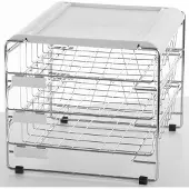 Grieshaber Briefablage-Gestell 3 Körbe Längsformat B4 chrom