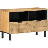 vidaXL TV-Schrank Braun 70x33x46 cm Massivholz Mango