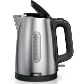 Ginza.se PurShine WK102AI-WK1500BK, 1,7 l, 2200 W, Schwarz, Edelstahl, Metall, Wasserstandsanzeige, Überhitzungsschutz