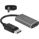 DeLOCK Aktiver DisplayPort 1.4 zu HDMI Adapter 8K mit HDR Funktion, 0,2 m, DisplayPort, HDMI Typ A (Standard), Männlich, Weiblich, Gerade
