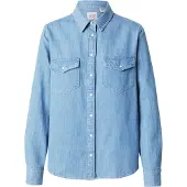 Levi's Iconic Western Linen+ Denim Shirt Größe: M | Business hemden Outlet | Damen | Blau