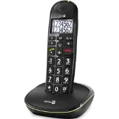 Doro Phone EASY 110 Strahlungsarmes Schnurlostelefon, Rufnummernanzeige, 10h Sprechzeit, 4 Tage Standby, Freisprechfunktion, DECT