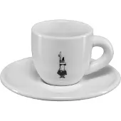 Bialetti Y0TZ097, Einzelbild, 0,08 l, Weiß, Porzellan, Kaffee, Rund