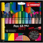 Stabilo Filzstifte - Pen 68 Max Arty - 12 st. - Mehrfarbig - - One Size - Filzstifte