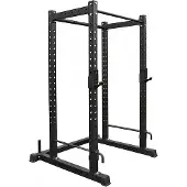 Fitcom Massives Power Rack Pro Full Rack mit Klimmzugstange, J-Hooks, Safety Bars, 26 mm Lochdurchmesser, für kommerziellen Einsatz