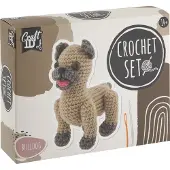Creative Craft Group Bulldog Alles-in-1 Haakset - Creatief Haakpakket voor Knuffels - Geschikt voor 14 jaar en ouder - DIY Haakproject