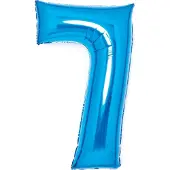 Magni Folienballon Zahl 7 medium 61x85cm blau