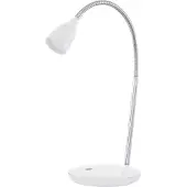 Eglo DURENGO Tischleuchte Tischbeleuchtung - H38 x Ø16 cm - weiß, chrom - 2,5W inkl. - IP20