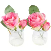 Botanic-Haus Kunstblume "Rose im Glas"