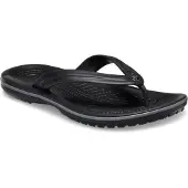 Crocs Herren Crocbrand Flip Flop in Schwarz Grau